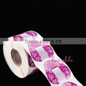 500 Pink Flower Horse Toe Nail Form for Salon thumbnail-2