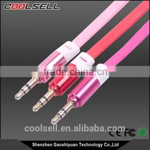 Gold Plated Colorful Audio Video Cable 3.5mm Aux Cable NY Braided Stereo 3.5mm Audio Cable thumbnail-4
