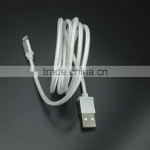 Factory Wholesale Weave Fast Charging 1M USB Data Cable for IPHONE 6 PLUS 6G 5S 5G 5 thumbnail-2