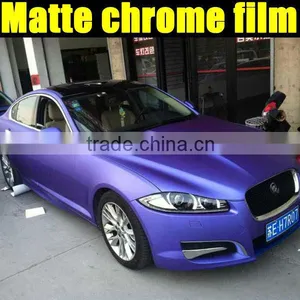 Matte Chrome Car Wrap With Purple Color 1.52*20m for the Size With Air Free Bubbles thumbnail-1