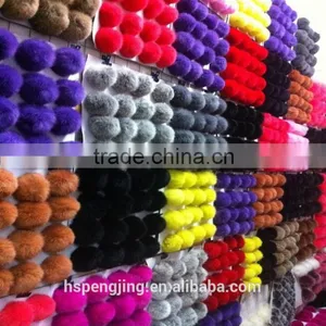Hand Made Colorful Pompom Ball by Real Rabbit Fur thumbnail-1