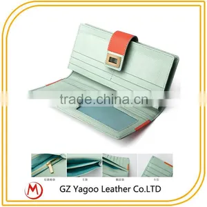 Contrast Color Low Price Ladies Leather Hand Made Wallet Purse thumbnail-4