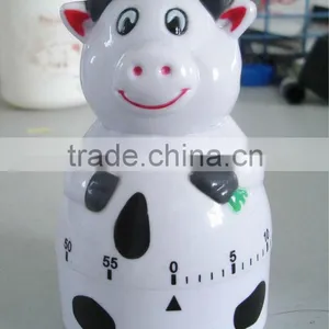 Plastic ABS Cow Shaped Mechanical Kitchen Timer thumbnail-1