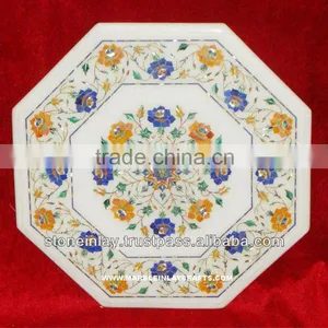 Marble Micro Mosaic Inlay Coffee Table Top Antique thumbnail-1