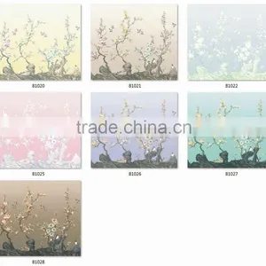 Cheapest Printed Special Effect Wallpaper, Pastoral Floral Wall Mural for Home Decor , Small Scale Wall Paper Roll thumbnail-3