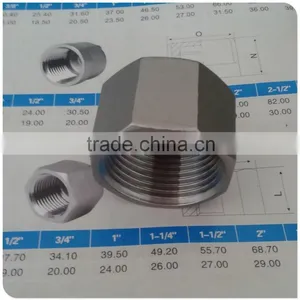 1" Female Thread Cap Fitting With Hexagonal Head 316 Stainless Steel thumbnail-1