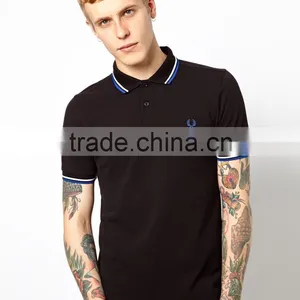 Polo Shirt :Self Fabrics Collar Polo Shirt thumbnail-5