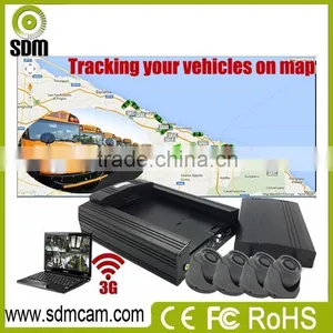3g Live Video Streaming and Live Gps Tracking on Map 4ch 3g Wifi Gprs Gps Mobile Dvr thumbnail-1