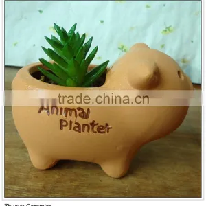 Decoration Mini Ceramic Animal Plant Pot thumbnail-2