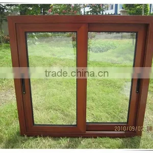 High Quality Wood Color PVC Matal Aliding Window Factory in Foshan thumbnail-1