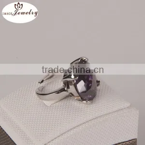 Purple Stone Ring Made With 925 Sterling Silver for Party Gift thumbnail-1