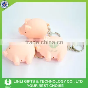 Kids Promotional Items Led Sound Little Pig Keychain,Led Pig Key Ring,Led Pig Key Chain thumbnail-2