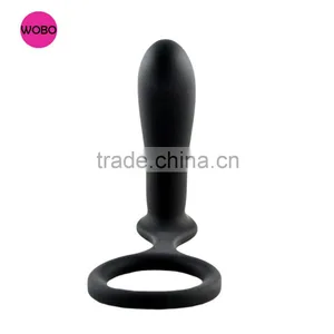 Silicone Anal Plug With Cock Ring Sex Toy E030 thumbnail-2