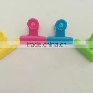 Assorted Non-transparent Colorful Plastic Spring Paper Clips thumbnail-1