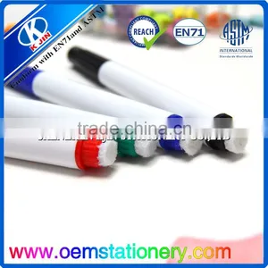 Promotional Custom Good Quality Refillable Whiteboard Markers With Mini Eraser Btush thumbnail-3