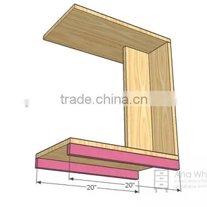New Design Removable Wood Rolling Sofa Side Table Loving Room Sofa Center Table Bamboo Coffee Table With Wheels thumbnail-4
