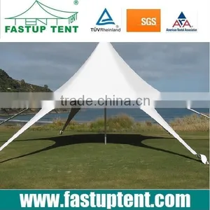 Aluminum White Double PVC Coated Fabric Stretch Star Tent for Camping, Catering thumbnail-1