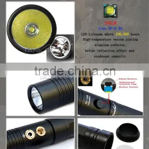 Waterproof 300 Lumens Zoomable CRE XP-G R5 LED Flashlight Torch 2*16340O or 1*18650 Battery With Charger thumbnail-5