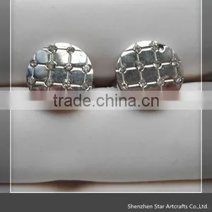 Stainless Steel Diamond Cufflinks X021 thumbnail-1
