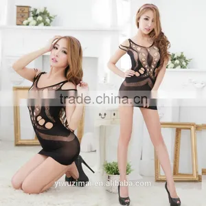 Sexy Black Fishnet Net Lingerie Underwear Dress thumbnail-1