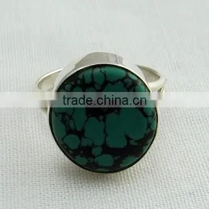 Precious !! Blue Turquoise 925 Sterling Silver Ring, 925 Sterling Silver Jewelry, Silver Jewelry India thumbnail-2