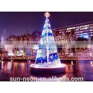 Hot Sale Lighted Christmas Cone Tree Nice Design Big Outdoor Decorated Christmas Trees for Sale thumbnail-3