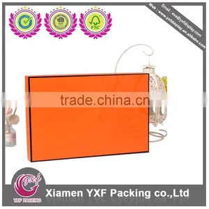 Orange Lid and Base Paper Box for Scarf Packaging thumbnail-2