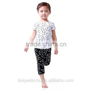2016 Kaiya Cotton Short T-shirt and Pant Summer Kids Clothes thumbnail-1