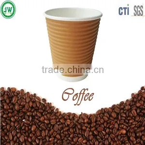 Double Wall Insulated Hot Ripple Paper Cup Decorative Coffee Cups thumbnail-1