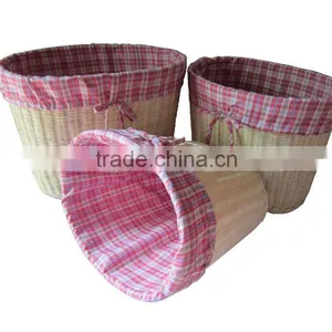 Laundry Basket With Linning, Craft Basket, 100% Handmade thumbnail-1