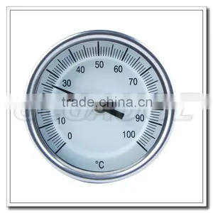 3Inch All Stainless Steel Hermetically Sealed External Calibrator Bimetal Thermometer for Outlet Solar Collector thumbnail-5