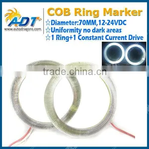 140MM 120MM 100MM 80MM 70MM COB Angel Eyes LED Halo Ring For All Cars thumbnail-1