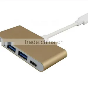2016 New Product Power Charge PD USB 3.1male to USB3.1 Female +USB3.0*3 Adapter thumbnail-1