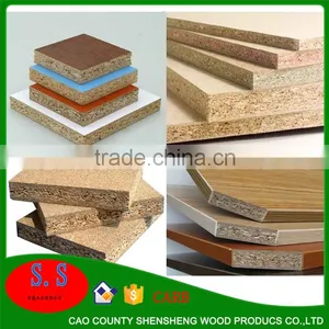 Competitive Price Flakeboard Wood Grain Melamine Faced Chipboard for Kitchen Cabinet Organizer thumbnail-1