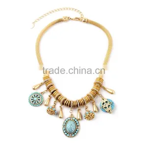OEM/ODM Factory Direct Sale Big Blue Stone Pendant Necklace Skule Pendant Necklace thumbnail-1