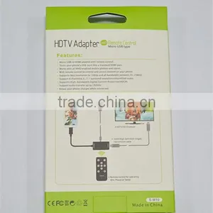 MHL Micro USB to HDMIHDTV Adapter + Remote Control For Samsung Cabletolink Top Quality thumbnail-2