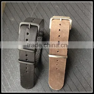 Flat 1 Piece Real Custom Leather Watch Straps and Watch Bands thumbnail-1