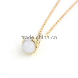 Wholesale African Beads Necklaces Design Small Bell Three Color Clean Nature Stone Jewelry Pendant Necklaces For Women thumbnail-6