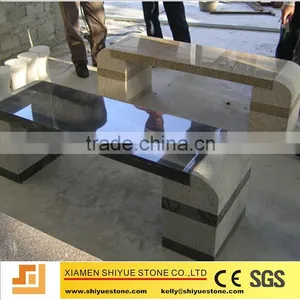 Hot Sale Black and Yellow Granite Stone Bench thumbnail-1