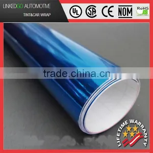 High Quality Car Wrap 3m Blue Chrome Vinyl Air Bubble Free Car Wrapping thumbnail-1