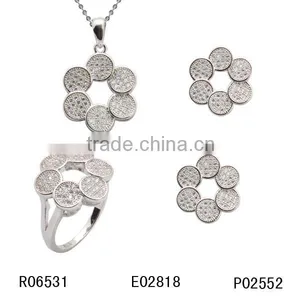 Fashion Wholesale Necklace Charms 18K Gold Or 925 Sterling Silver Plated Brass Jewelry Sets thumbnail-5
