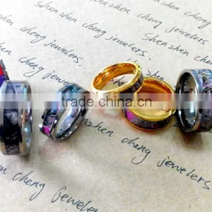 Fashion Jewlery 2015 Canada Camo Inlay Titanium Rings ,Titanium Engagement Ring For Girls thumbnail-3