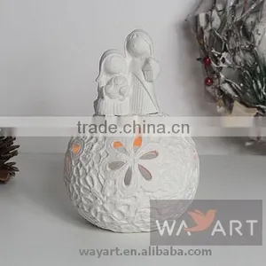 Ceramic Christmas Nativity Ball Candle Holder thumbnail-1
