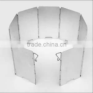 Foldable Aluminum Plates BBQ Stove Wind Shield / Plates Wind Screen / Aluminum Heat Shield thumbnail-2