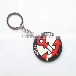 Silicone Loop Key Chain Colorful PVC Custom Shaped Rubber Keychain thumbnail-1