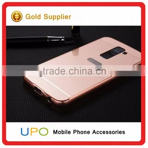 [UPO] Luxury 2 in 1 Metal Aluminum Bumper Electroplating Mirror Back Cover Shockproof Phone Case for LG K7 thumbnail-2