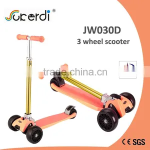 New Year Gift 3 Big PU Wheel Foldable CE EN71 Kids Pedal Kick Rockboard Scooter thumbnail-4