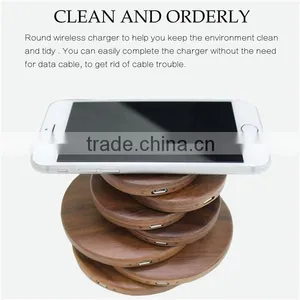 HOT ITEM Pure Wood Smart Phone Wireless Charger 1000 mA for IPhone, for Sony, for Samsung thumbnail-3