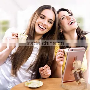OCASE Lovely Creative Gift Item Mobile Phone Holder Natural Beech Wood Tablet Stand Model thumbnail-3