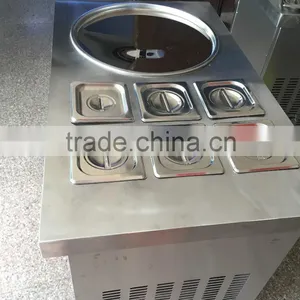 Thailand Single Round Pan Rolled Fried Ice Cream Making Machine/Flat Pan Fried Ice Cream Machine/Single Pan Rolled Fried Ice Cr thumbnail-4